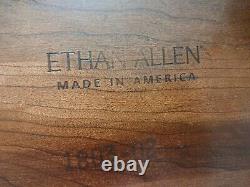Pair of Vintage Ethan Allen Georgian Court Solid Cherry Oval End Tables #11-8306