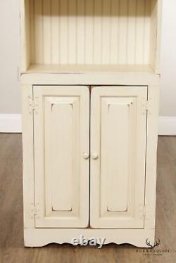 Pair of Vintage Painted Farmhouse Style Pine Bookcases