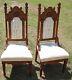 Pair of late 19th c. American Aesthetic Movement Carved Hall Chairs