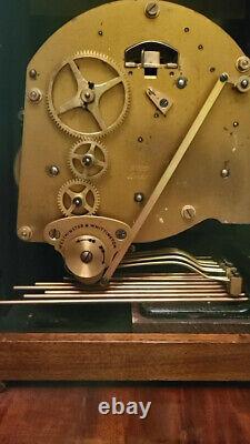 Premier 1940s Elliott of London Mantel Clock Circassian Walnut 8-Day Dual Chime