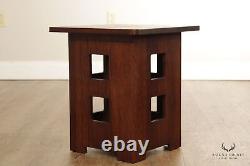 Quality Mission Style Oak Tabouret Side Table