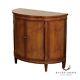 Quality Yew Wood Demilune Two Door Console