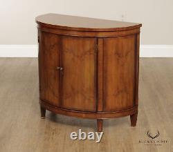 Quality Yew Wood Demilune Two Door Console