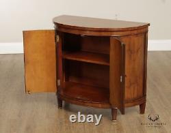 Quality Yew Wood Demilune Two Door Console