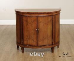 Quality Yew Wood Demilune Two Door Console