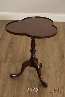 Queen Anne Style Mahogany Trefoil Tea Table