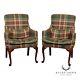 Queen Anne Style Pair of Mahogany Armchairs