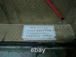 RARE Antique late 1890s Louis Vuitton Wood Steamer Trunk. Great Original PATINA