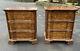 RARE Antique pr Italian diminutive 3 drawer chests late Renaissance style c1700