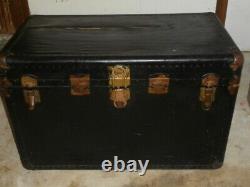 RARE Stagecoach Trunk Vintage Ship Steamer Luggage Chest
