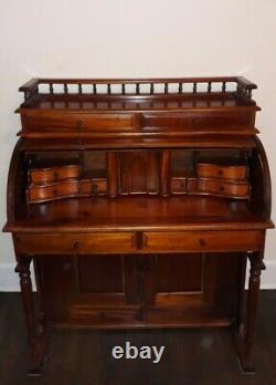 Rare! Antique Late 1800's Handmade Roll-Top Ladies Secretary Desk