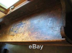 Rare Antique Wood Trundle Bench Original Paint late 1800's, early 1900's