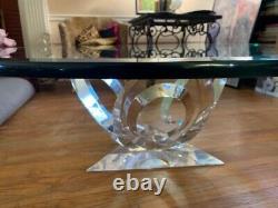 Rare Exquisite Eclipse Of Time By Mikhail Loznikov Coffee Table-Lucite and Glass