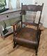 Rare Find Late 1800's Pressed Oak Antique Original Finish Rocking Chair