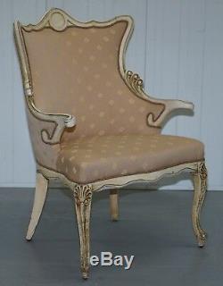 Rare Vintage French Late 19th Century Occasional Armchair Shabby Chic Style
