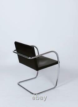 Rare Vintage Thin Pad Tubular Brno Chair by Ludwig Mies van der Rohe
