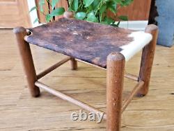 Real Cowhide Covered Bench/Stool handmade in 1994 in Louisiana