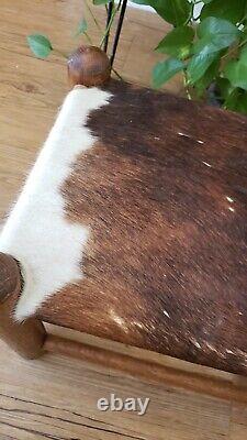Real Cowhide Covered Bench/Stool handmade in 1994 in Louisiana