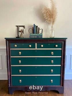 Refinished Hand Painted Antique Dresser, Chest of Drawers (Circa late 1700's!)