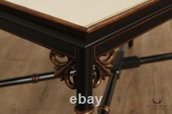 Regency Ebonized Mirror Top Coffee Table
