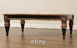 Regency Style Black and Parcel Gilt Coffee Table