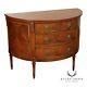 Regency Style Burl Walnut Demilune Commode