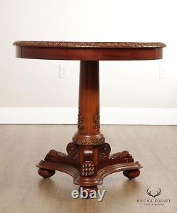 Regency Style Cherry Paw Foot Center Table
