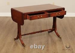 Reprodux Bevan Funnell English Regency Style Mahogany Drop Leaf Sofa Table