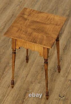 River Bend Chair Co. Tiger Maple Side Table