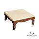 Rococo Style Square Travertine Marble Top Coffee Table