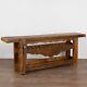 Rustic French Carpenter's Workbench Console Table with Wine Rack, circa 1890