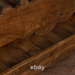 Rustic French Carpenter's Workbench Console Table with Wine Rack, circa 1890