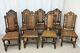 Set of Eight Barley Twist late 1900's dining chairs