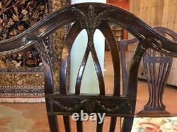Set of four English Hepplewhite'shield back' mahogany chairs, late 1700s