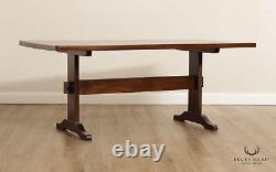 Shaker Style Custom Crafted Trestle Dining Table
