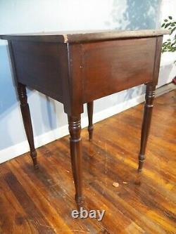 Single Drawer Bedside Nightstand Antique lamp table Late Sheraton Empire period