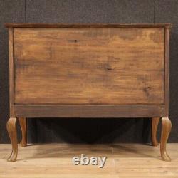 Small dresser in inlaid wood antique style furniture chest of drawers 2 drawers