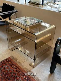 Smoked Lucite Side Table 1970s France
