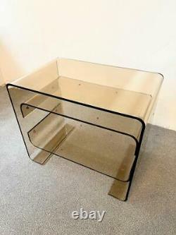 Smoked Lucite Side Table 1970s France
