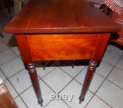 Solid Cherry Late 1800's Work Table / Nightstand