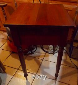 Solid Cherry Late 1800's Work Table / Nightstand / Side Table (NS83)