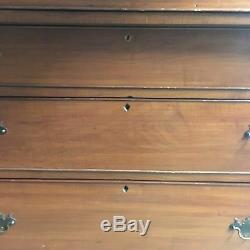Solid Wood Late 1800's Antique Empire Bureau Chest Dresser