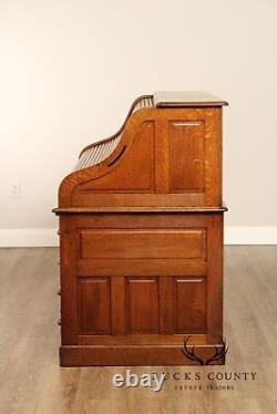 Standard Furniture Co. Antique Victorian Oak Roll Top Desk