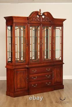 Stanley Furniture Chippendale Style Breakfront China Cabinet