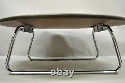 Steelcase Chrome Base Round Formica Top Mid Century Modern Office Coffee Table