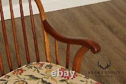 Stickley Early American Style Cherry Spindle Back Windsor Settee