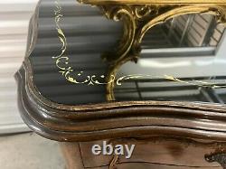 Stunning Late 1800's Louis XV Style Commode And Gilt Framed Mirror