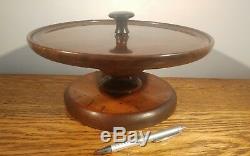 Substantial Late Victorian Turned Mahogany & Fruitwood Tazza/cake Stand