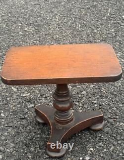 Superb C1850 Late Classical Miniature Tilt Top Table On Lovely Turned Pedestal
