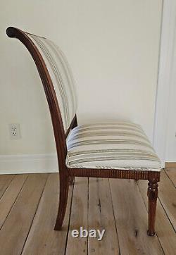 Swedish Farmhouse Chair Newly Refinished Hardwood Frame & Re-covered